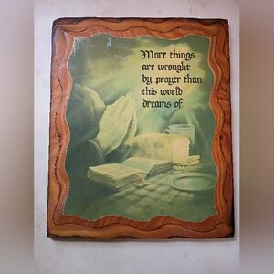 Vintage "Praying Over Bread,"  created by the artist F.C. Foster.
